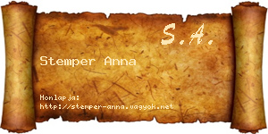 Stemper Anna névjegykártya